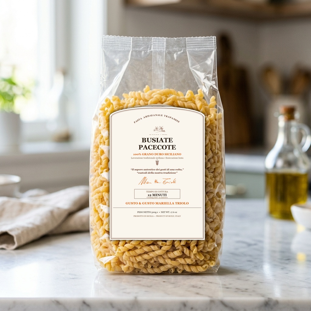 Busiate Pacecote di Grano Duro Siciliano Mariella Triolo