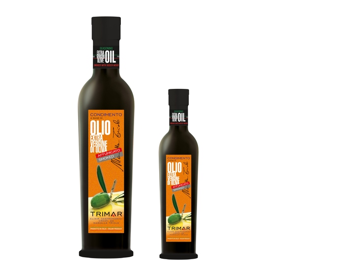 Bottiglie 250 ml e 100 ml Olio Extra Vergine Affumicato Gusto & Gusto Mariella Triolo